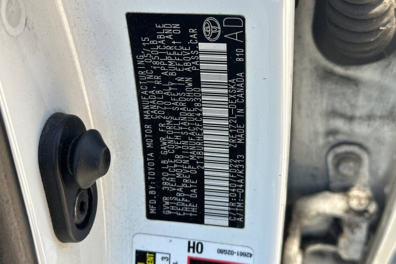 2015 Toyota Corolla S Plus