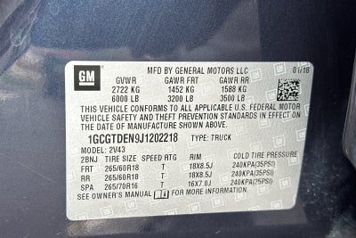 2018 Chevrolet Colorado Z71