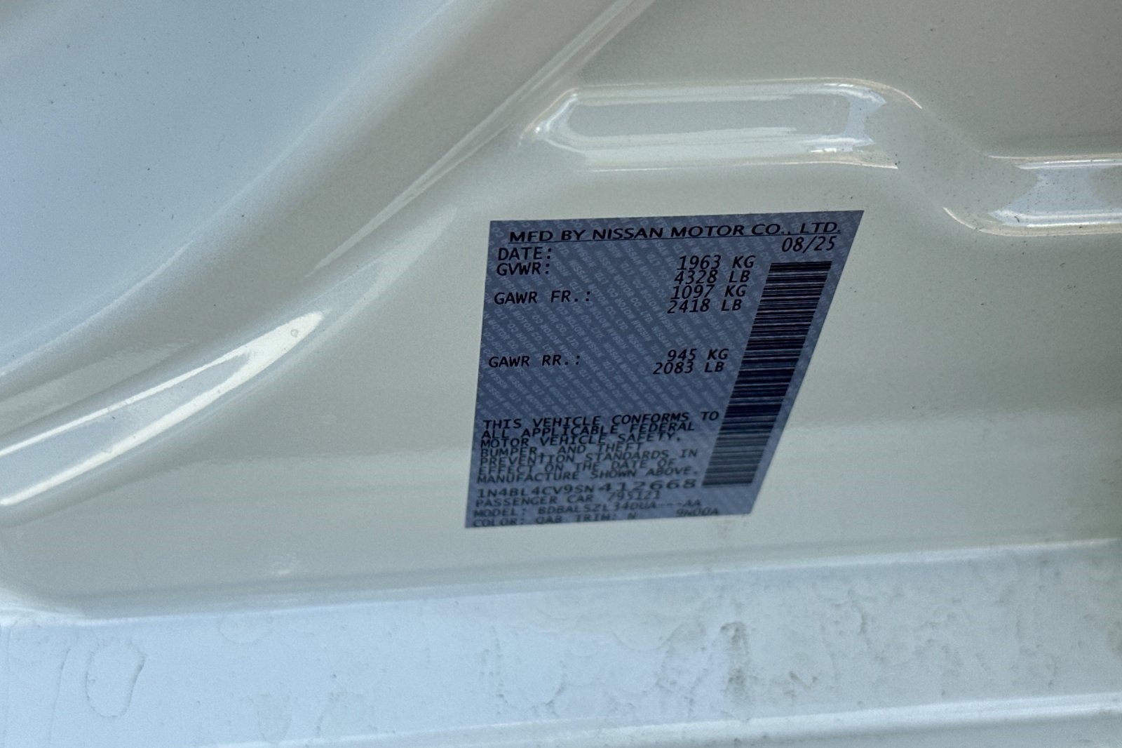 2025 Nissan Altima 2.5 SR