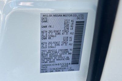 2026 Nissan Frontier SV