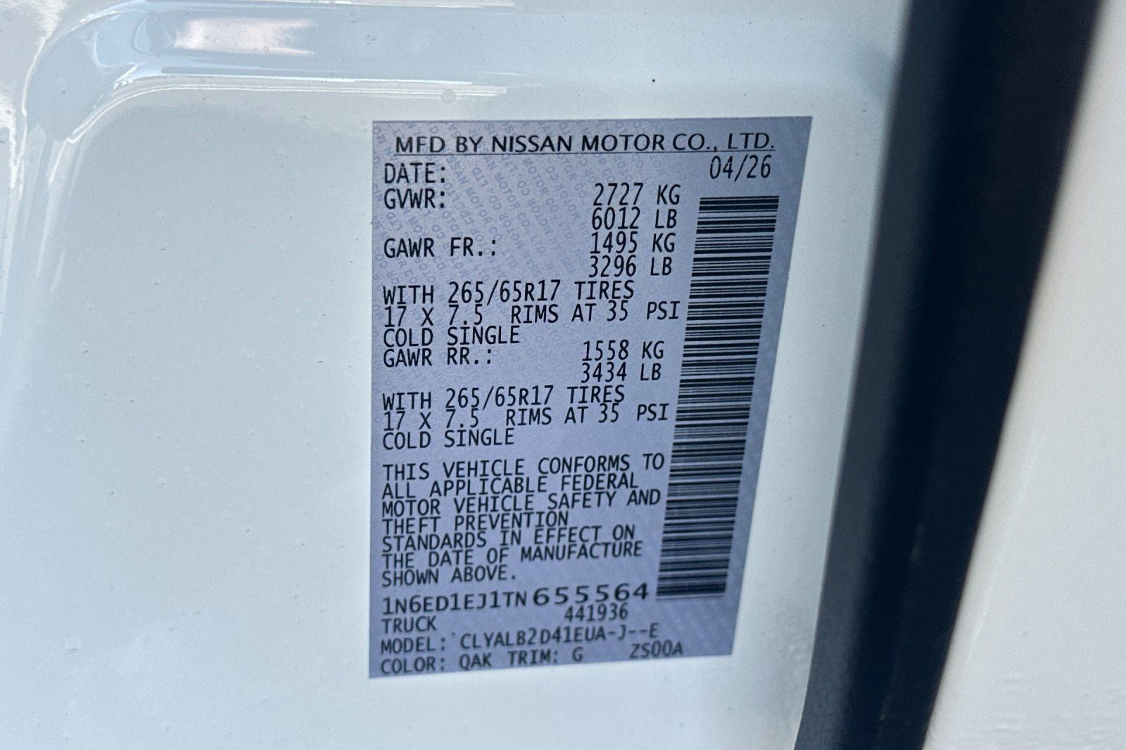 2026 Nissan Frontier SV