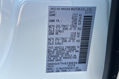 2026 Nissan Frontier PRO-4X