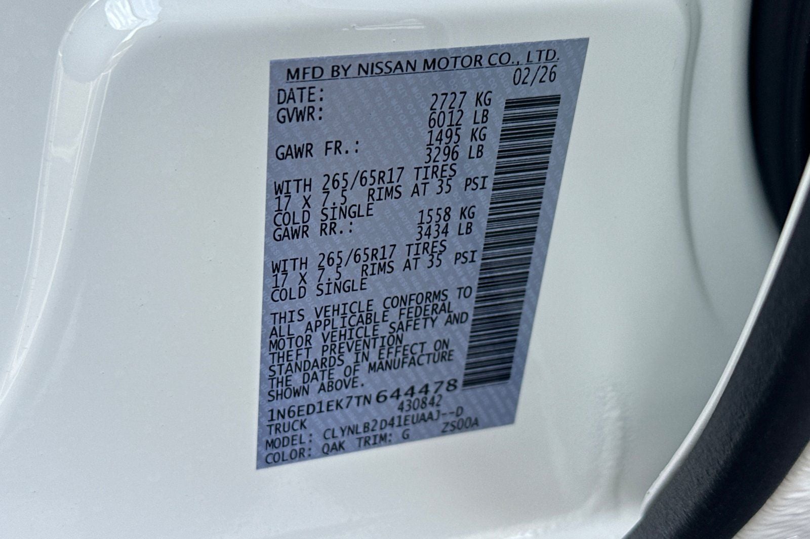 2026 Nissan Frontier SV