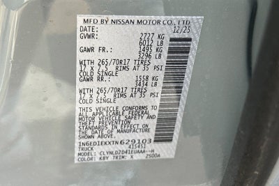 2026 Nissan Frontier PRO-4X