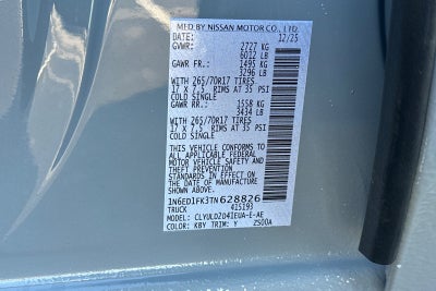 2026 Nissan Frontier PRO-4X