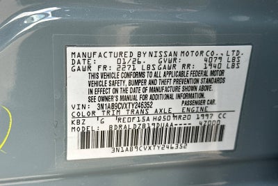 2026 Nissan Sentra SV