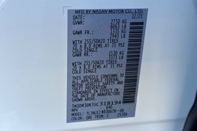 2025 Nissan Pathfinder Platinum