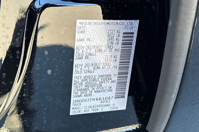 2026 Nissan Frontier Crew Cab SV