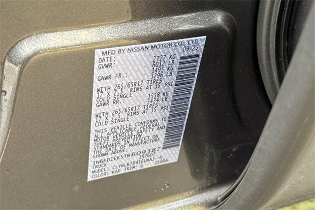 2026 Nissan Frontier Crew Cab SV