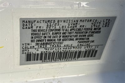 2026 Nissan Sentra S