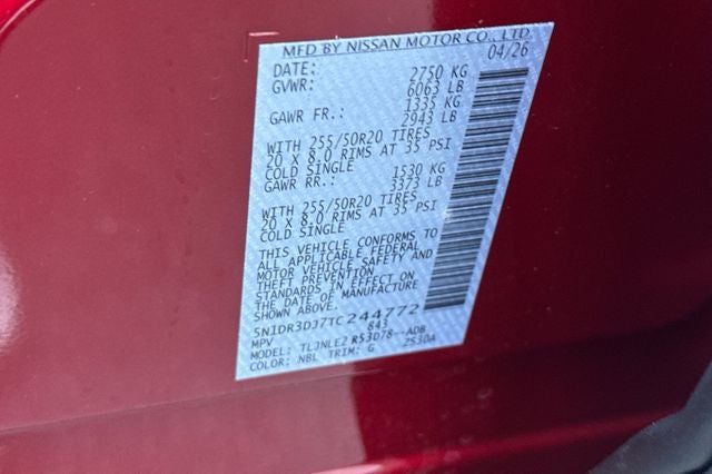 2026 Nissan Pathfinder Platinum