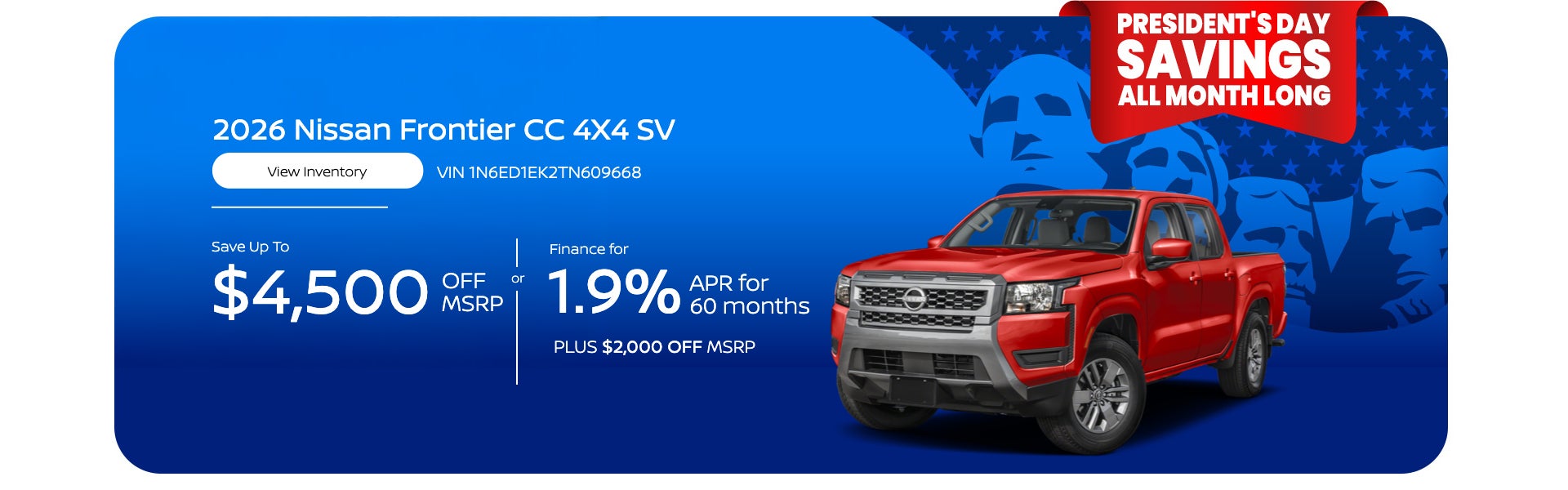 2026 Nissan Frontier CC 4X4 SV