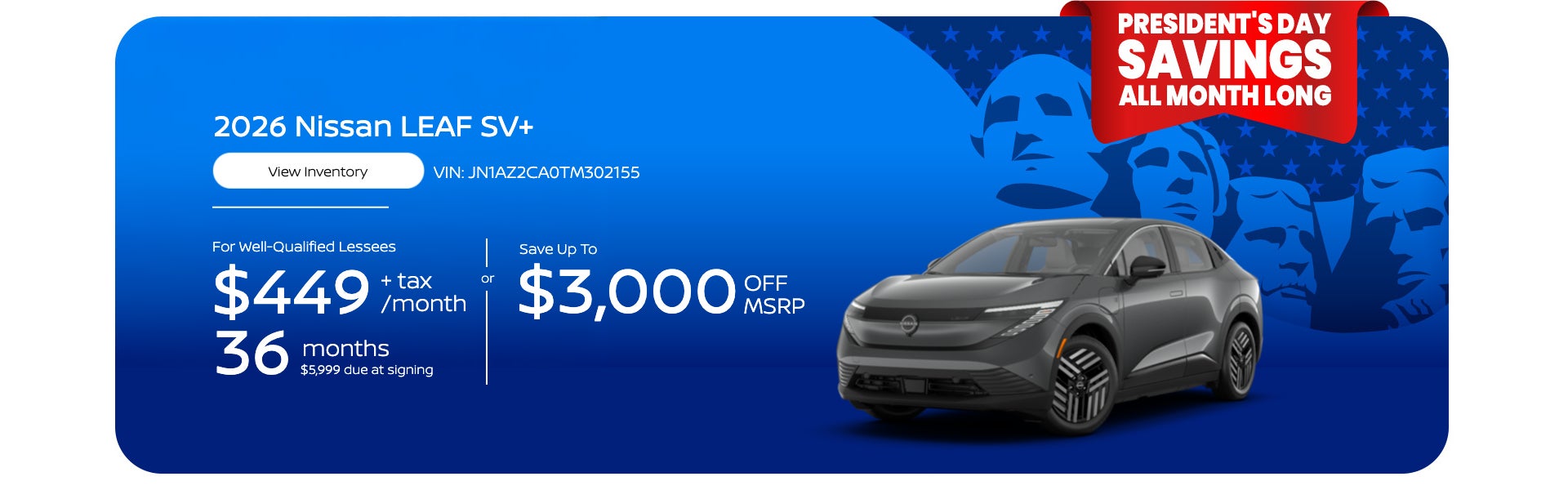 2026 NISSAN LEAF SV+