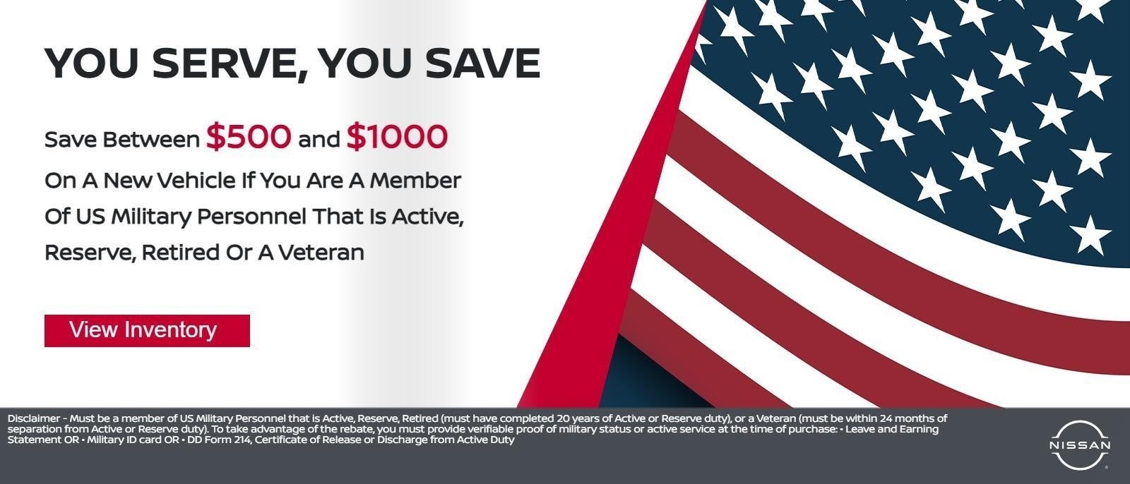 You Serve, You Save at Dublin Nissan in Dublin CA