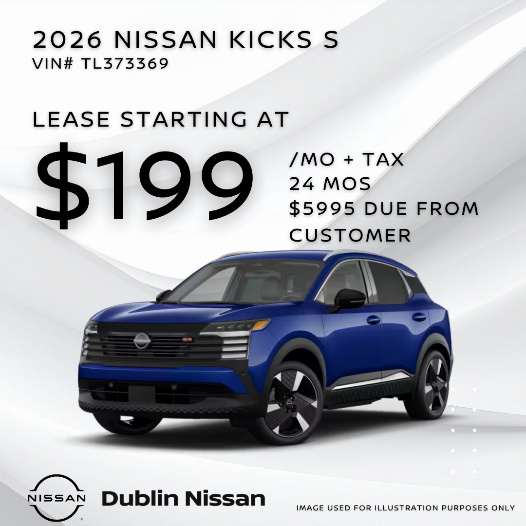 LEASE FOR $199/MO +TAX 24/MOS WITH $5,995 DUE AT SIGNING