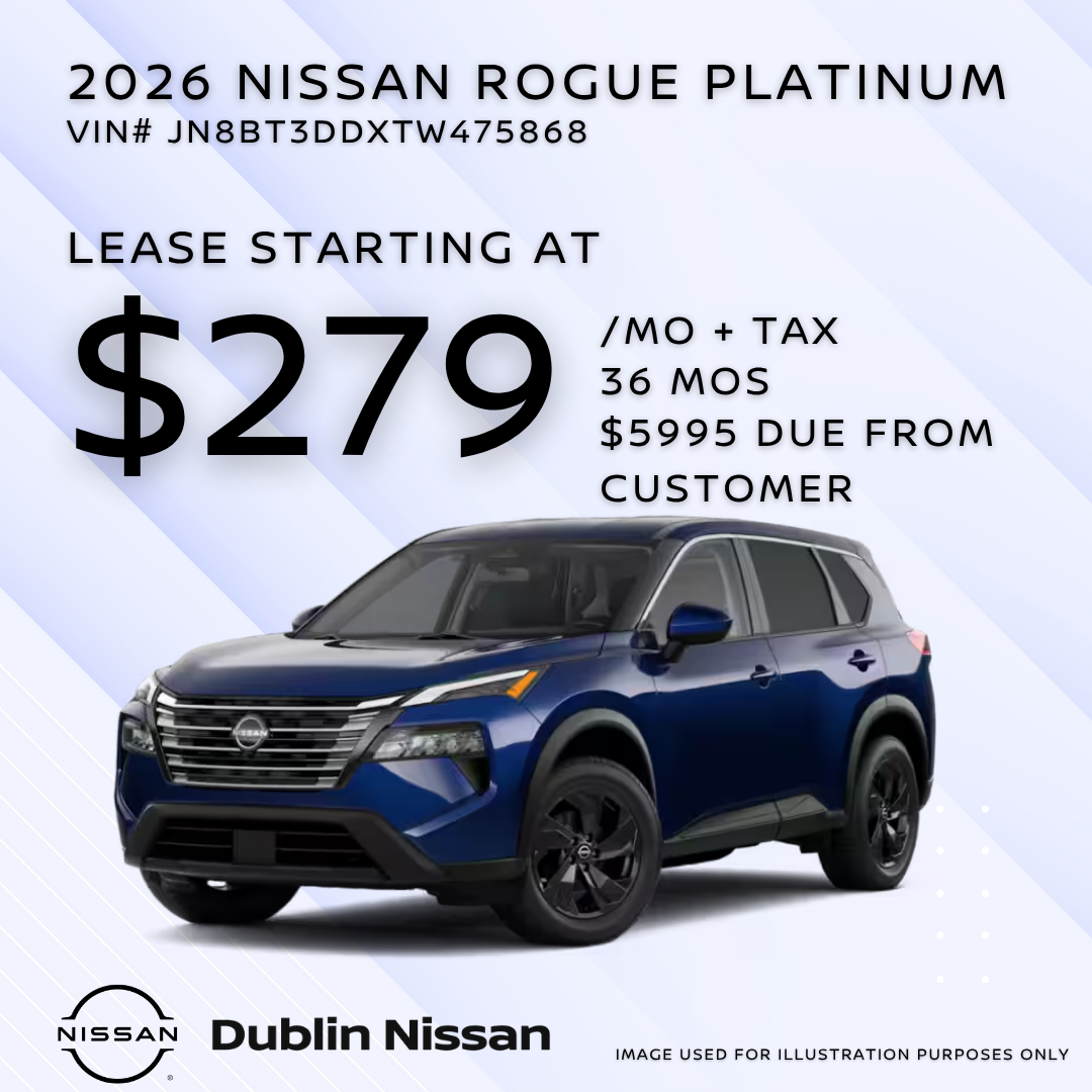 LEASE FOR $279/MO +TAX 36/MOS WITH $5995 DUE AT SIGNING